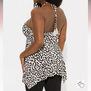 Torrid nwt animal leopard print halter top club night safari animal print